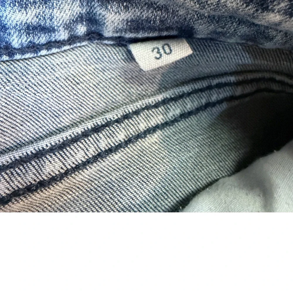 Ripton Superlite Jeans 30x28  Acid Wash Relaxed Straight Raw Hem - Picture 5 of 8